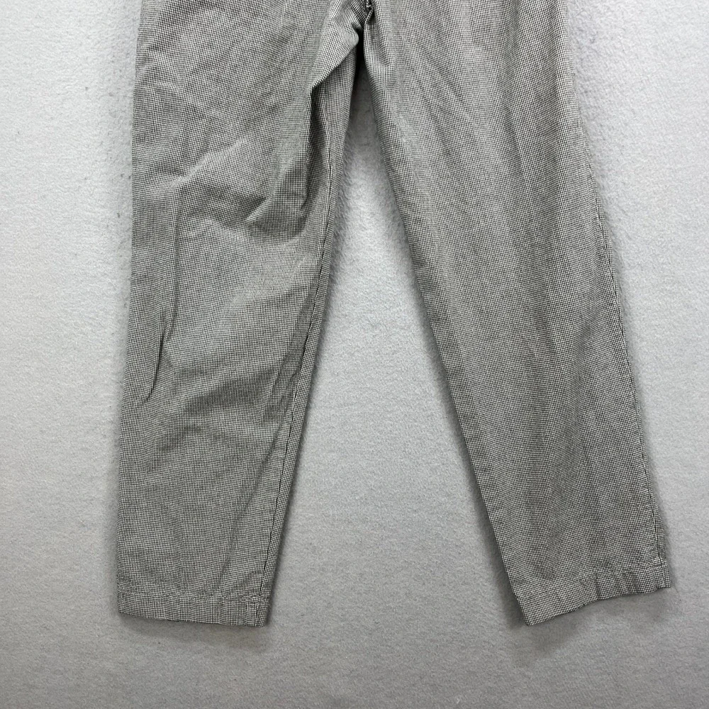 Lee Casuals Pleated Pants Mens 28x30 Black White Houndstooth Acadeimia 90s Retro